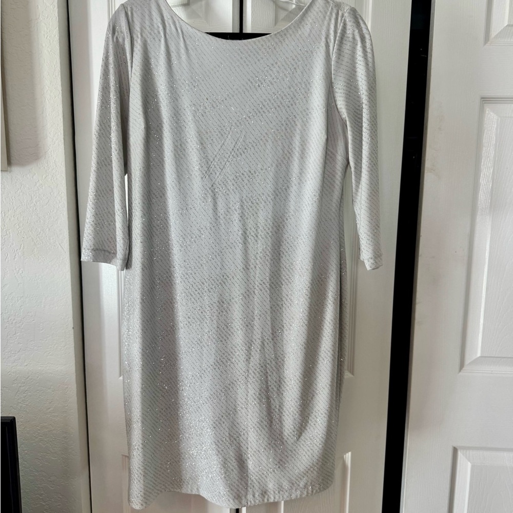 Calvin Klein Silver Long Sleeve Dress